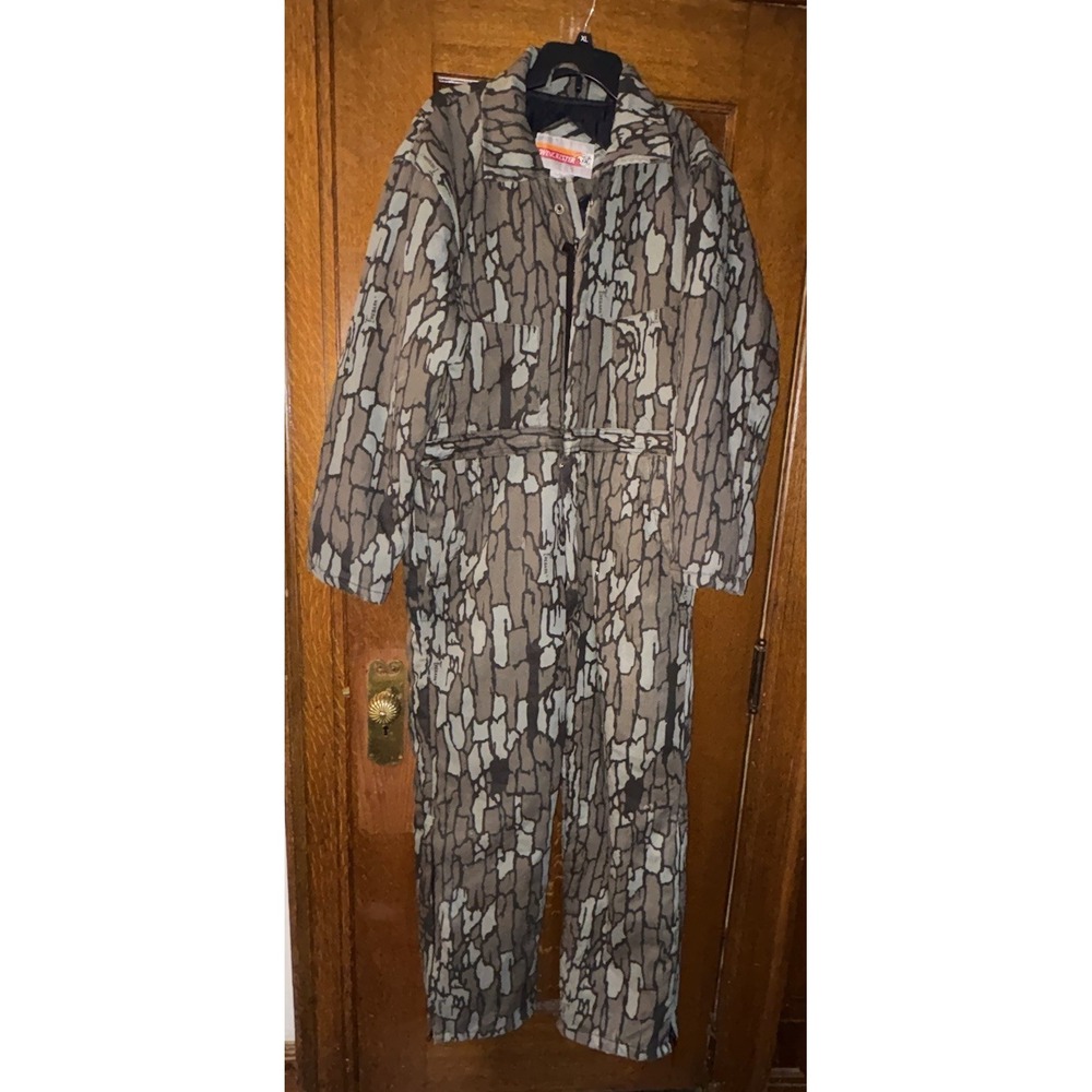 Vtg 80's Winchester Trebark Camo Insulated Coveralls Jumpsuit Men's Med Hunting
